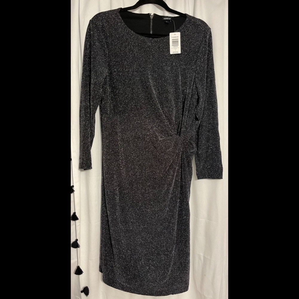 Sparkly knot front dress